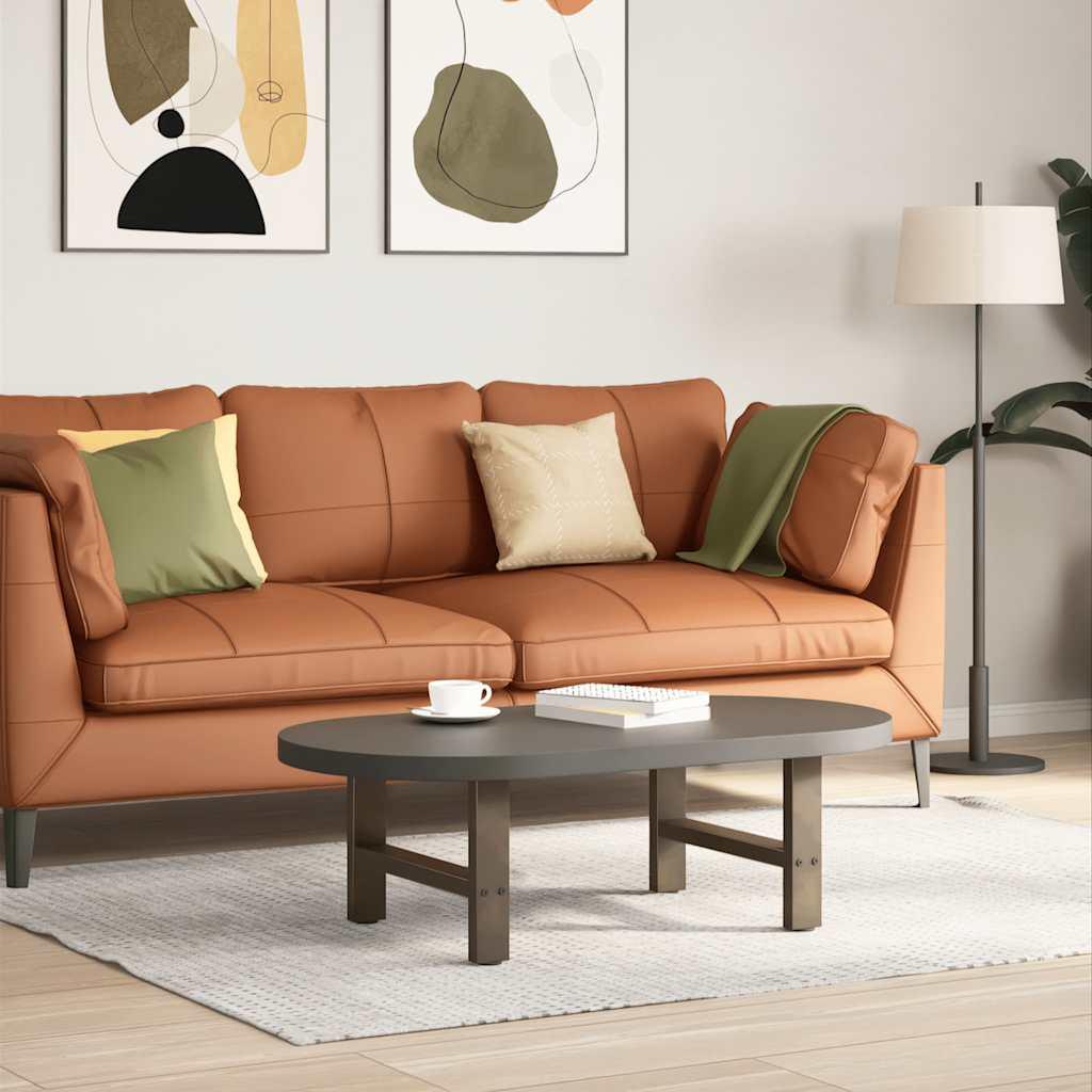 Sofabordsben naturstål 2 stk. 50x(30-31) cm stål