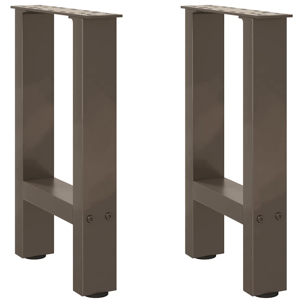 Sofabordsben naturstål 2 stk. 28 x (42-43) cm stål