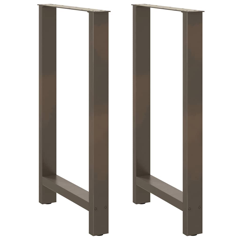 barbordsben naturstål 2 stk. 60x(100-101) cm stål