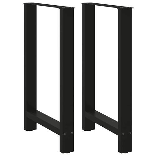 Sofabordben 2 stk. 60x(90-91) cm stål sort