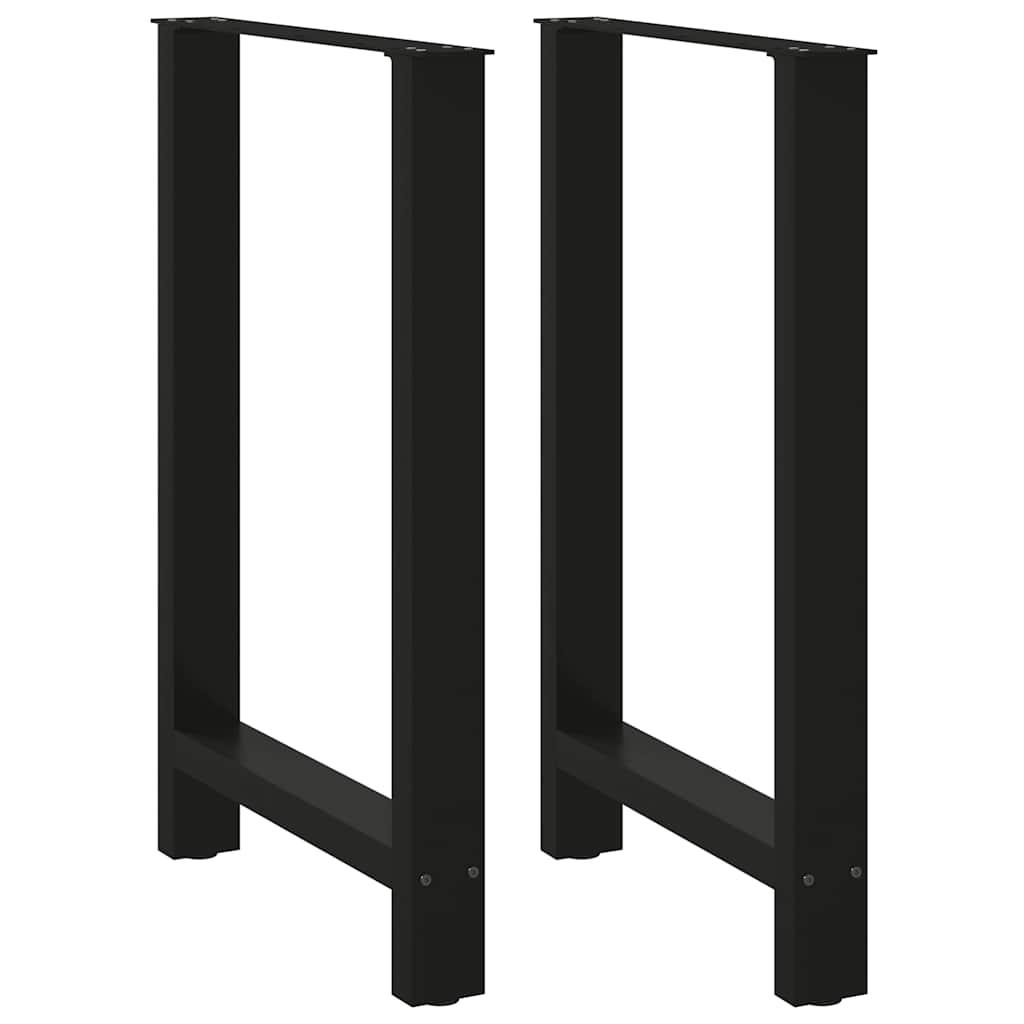 Sofabordben 2 stk. 60x(90-91) cm stål sort