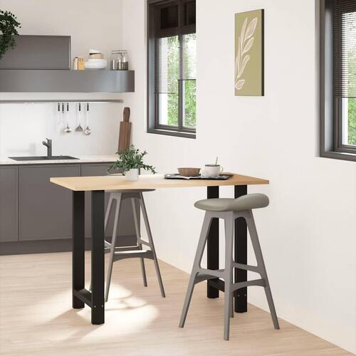 Sofabordben 2 stk. 60x(90-91) cm stål sort