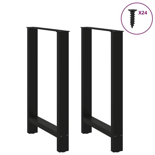 Sofabordben 2 stk. 60x(90-91) cm stål sort