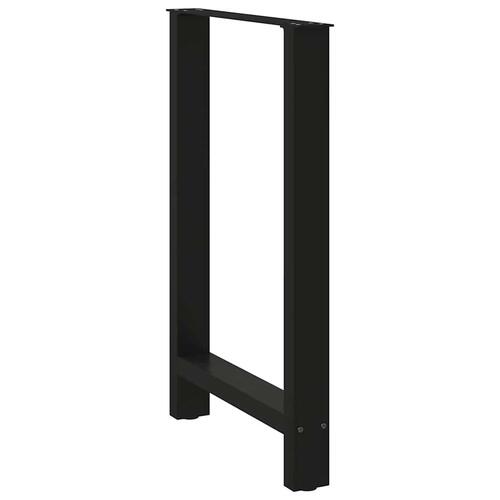 Sofabordben 2 stk. 60x(90-91) cm stål sort