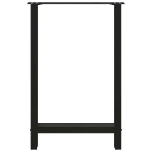 Sofabordben 2 stk. 60x(90-91) cm stål sort