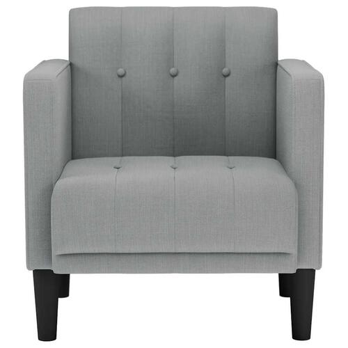 Sofastol med armlæn 53 cm stof lysegrå