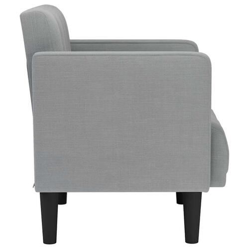 Sofastol med armlæn 53 cm stof lysegrå