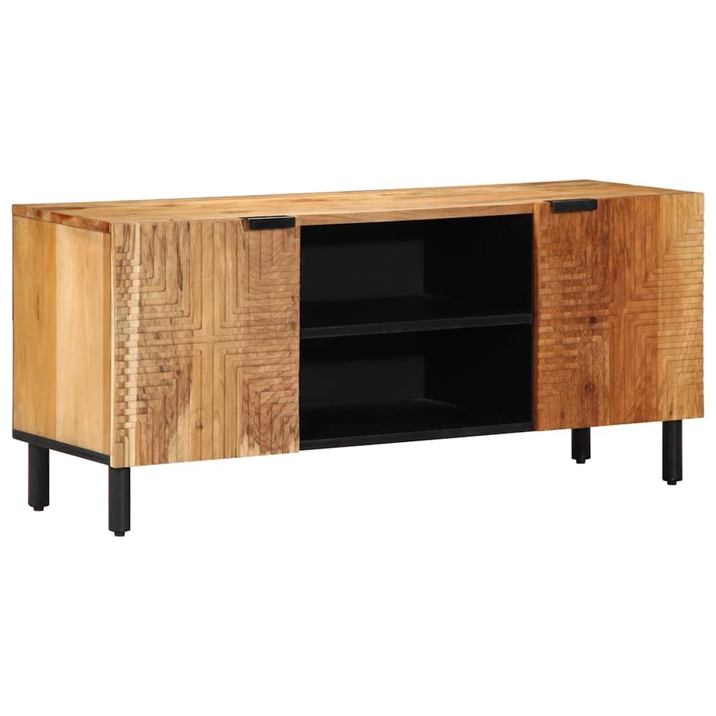 Tv-Bord 105X33X46 Cm Massivt - Naturfarvet / Akacietræ