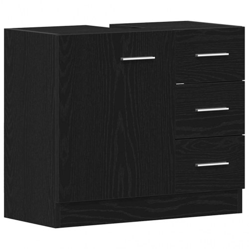 Underskab til håndvask 63×30×54 cm - konstrueret træ, sort eg
