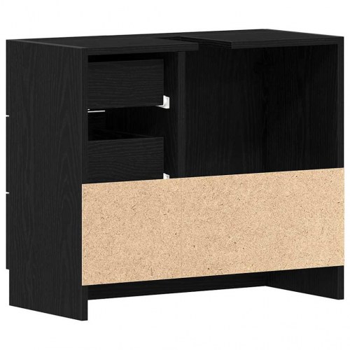 Underskab til håndvask 63×30×54 cm - konstrueret træ, sort eg