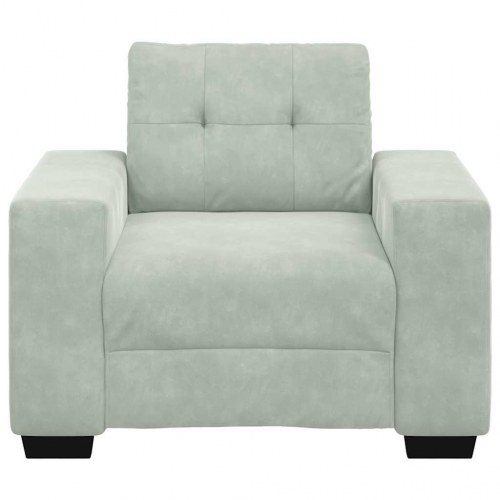 Sofastol 60 cm fløjl lysegrå