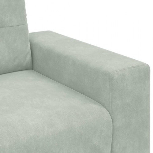 Sofastol 60 cm fløjl lysegrå