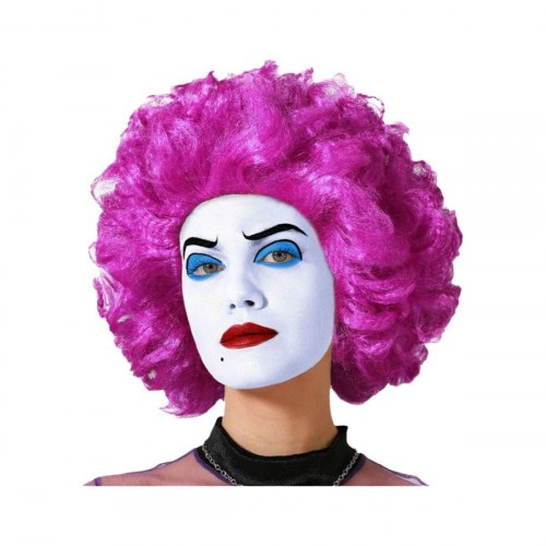 Paryk Lilla - krøllet kostumewig i stærk lilla