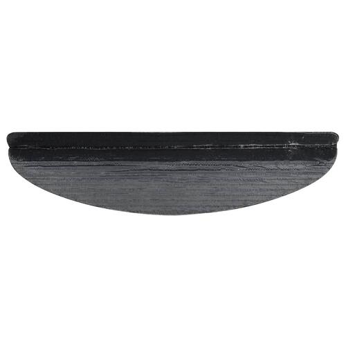 Selvklæbende trappemåtter 15 stk. 56x17x3 cm sort