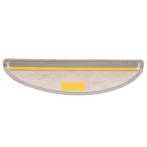 Selvklæbende trappemåtter 15 stk. 56x17x3 cm sisal-look platina