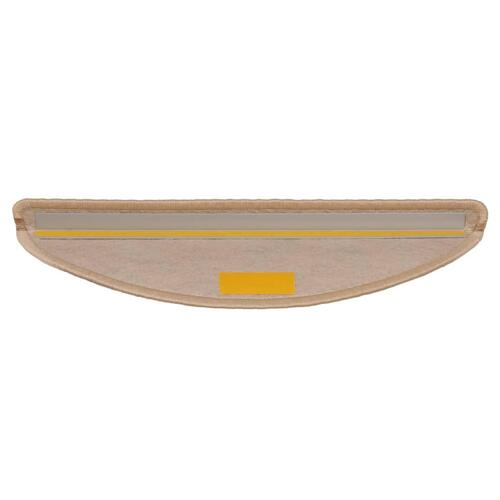 Selvklæbende trappemåtter 15stk. 56x17x3cm sisal-look lys beige