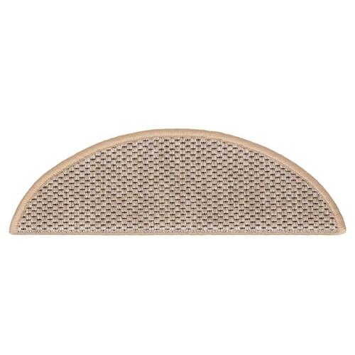 Selvklæbende trappemåtter 15stk. 56x17x3cm sisal-look lys beige