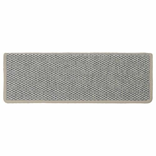 Selvklæbende trappemåtter 15 stk. 65x21x4 cm sisal-look grøn