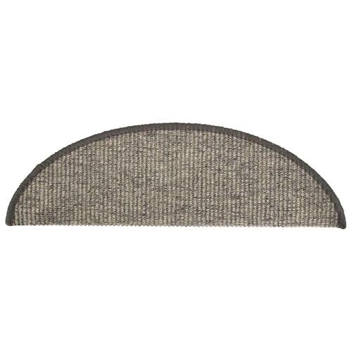 Selvklæbende trappemåtter 15 stk. 56x17x3 cm beige og grå