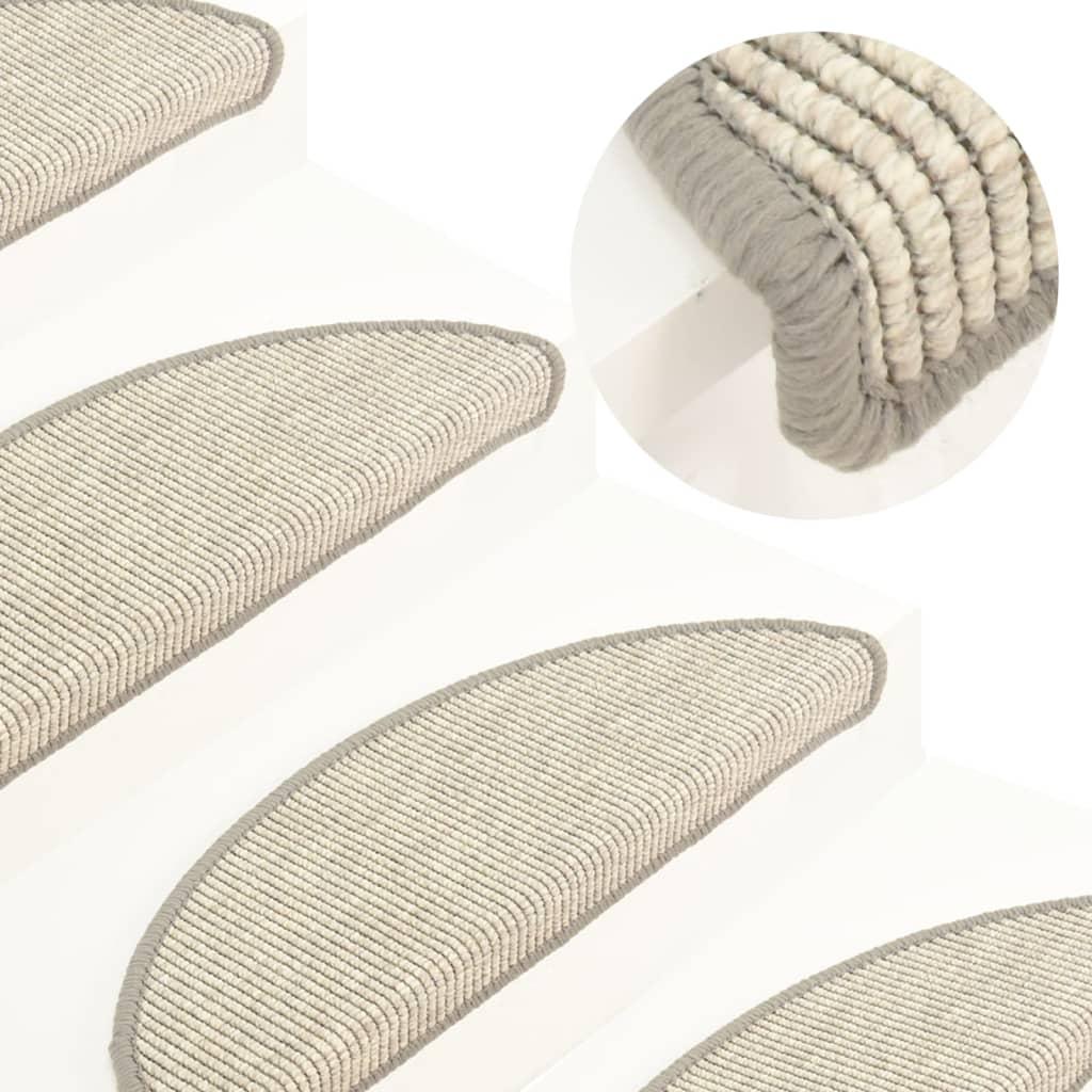 Trappemåtter 15 stk. 56x17x3 cm sølv halvrund billede