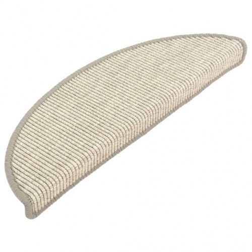 Trappemåtter halvrunde - 15 stk., 56×17×3 cm, sølv