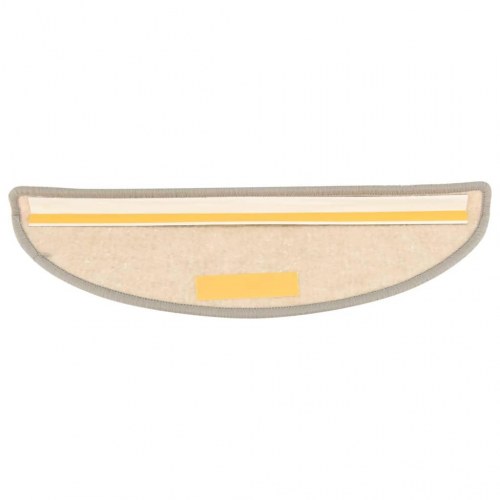 Trappemåtter halvrunde - 15 stk., 56×17×3 cm, sølv