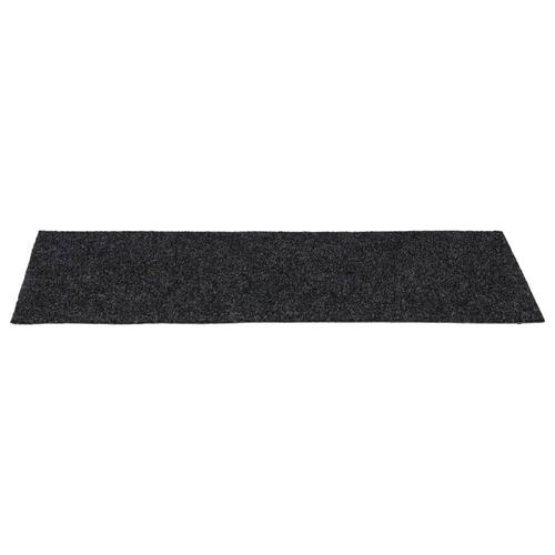 Selvklæbende trappemåtter 15 stk. 60x25 cm rektangulær grå