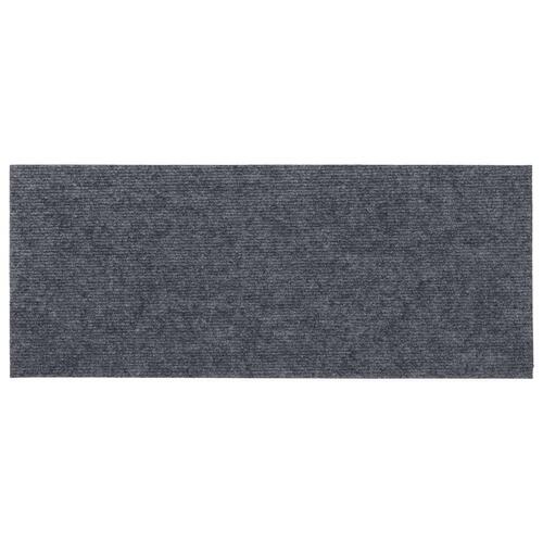 Selvklæbende trappemåtter 15 stk. 60x25 cm rektangulær lysegrå