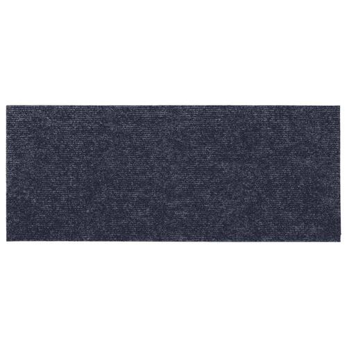 Selvklæbende trappemåtter 15 stk. 60x25 cm rektangulær gråblå