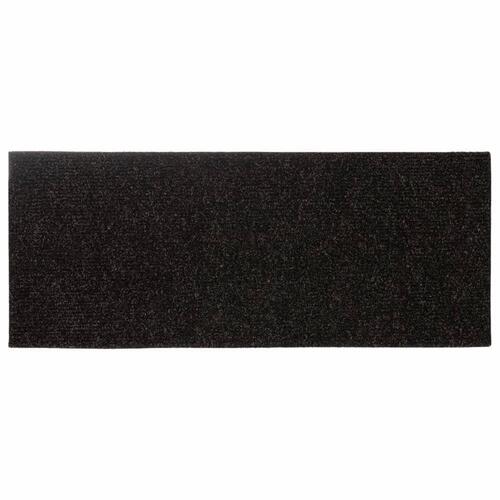 Selvklæbende trappemåtter 15 stk. 60x25 cm rektangulær brun
