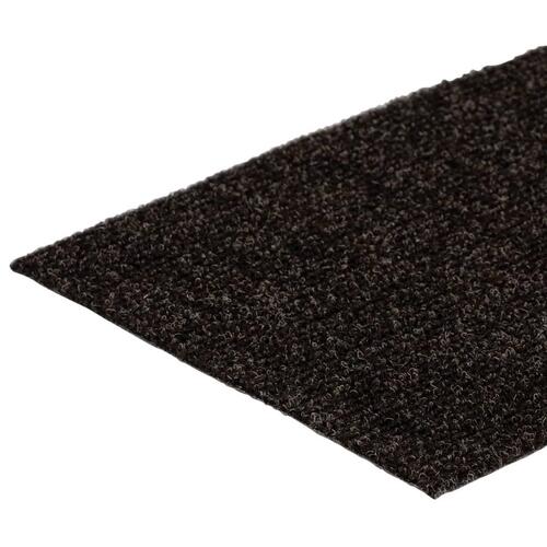 Selvklæbende trappemåtter 15 stk. 60x25 cm rektangulær brun