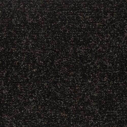Selvklæbende trappemåtter 15 stk. 60x25 cm rektangulær brun