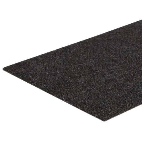 Trappemåtter selvklæbende - 15 stk., 60 × 25 cm, antracit, rektangulære