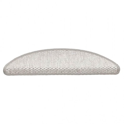 Selvklæbende trappemåtter 30 stk. 56 x 17 x 3 cm sisal-look - platina