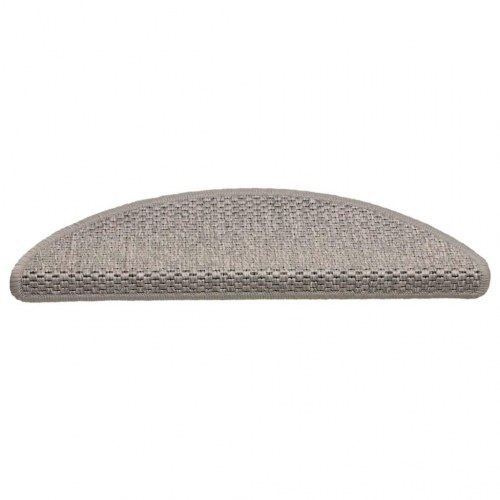 Trappemåtter 30 stk. selvklæbende 56 x 17 x 3 cm sisal-look - sølv