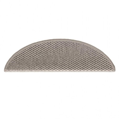 Trappemåtter 30 stk. selvklæbende 56 x 17 x 3 cm sisal-look - sølv
