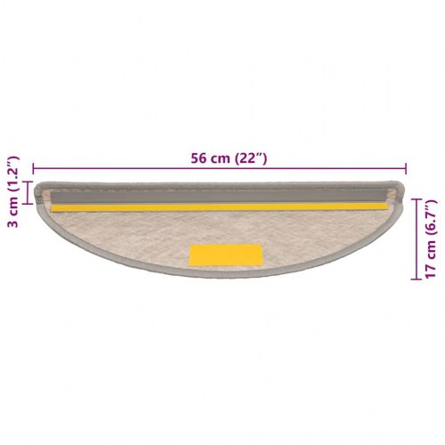 Trappemåtter 30 stk. selvklæbende 56 x 17 x 3 cm sisal-look - sølv