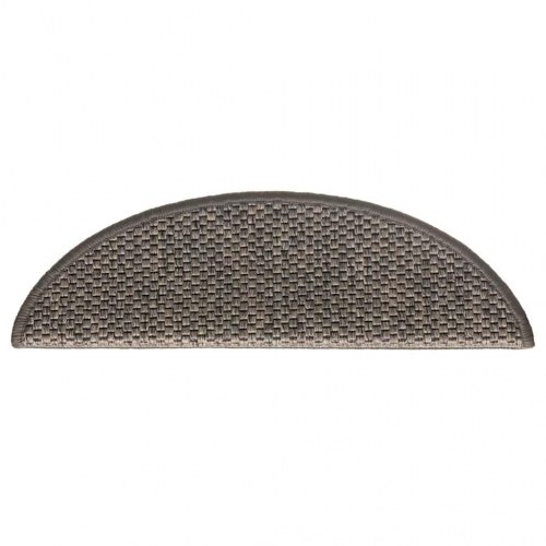Selvklæbende trappemåtter 30 stk. sisal-look grå-beige 56 x 17 x 3 cm