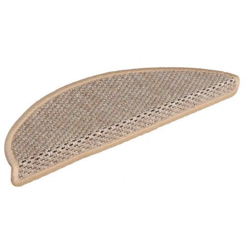 Selvklæbende trappemåtter 30 stk. 56 x 17 x 3 cm - lys beige