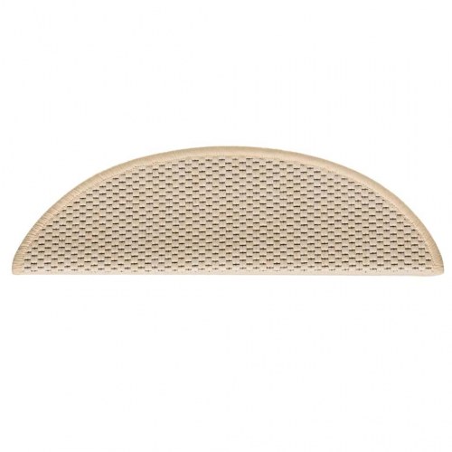 Selvklæbende trappemåtter 30 stk. sisal-look creme 56 x 17 x 3 cm