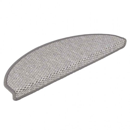 Selvklæbende trappemåtter 30 stk. 65 x 21 x 4 cm - platina