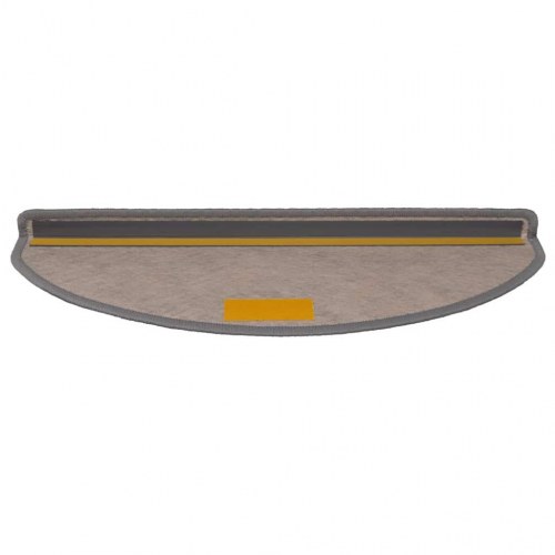 Selvklæbende trappemåtter 30 stk. 65 x 21 x 4 cm - platina