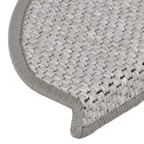 Selvklæbende trappemåtter 30 stk. 65 x 21 x 4 cm - platina