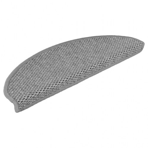 Selvklæbende trappemåtter 30 stk. 65 x 21 x 4 cm - sølv