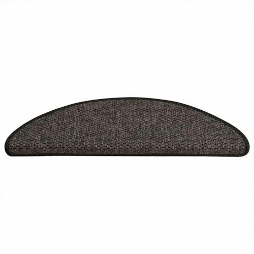 Selvklæbende trappemåtter 30 stk. 65 x 21 x 4 cm sisal-look - antracitgrå
