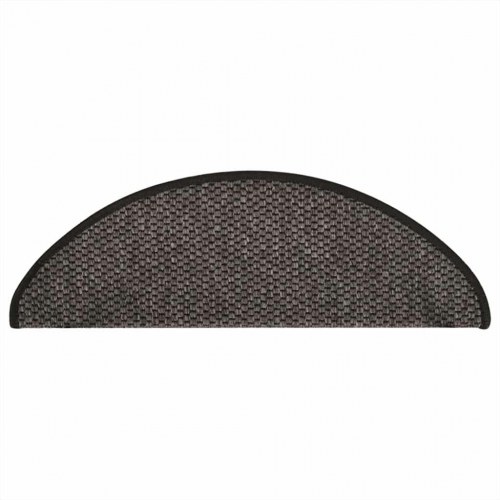 Selvklæbende trappemåtter 30 stk. 65 x 21 x 4 cm sisal-look - antracitgrå