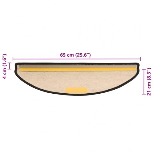 Selvklæbende trappemåtter 30 stk. 65 x 21 x 4 cm sisal-look - antracitgrå