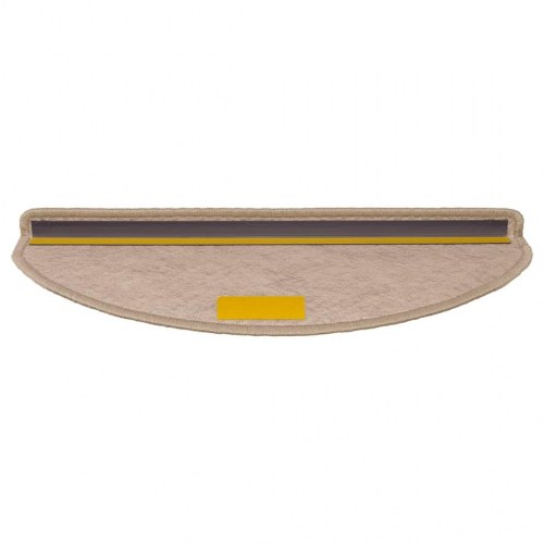 Selvklæbende trappemåtter i sisal-look 30 stk. 65 x 21 x 4 cm - sandfarve