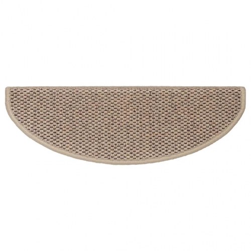 Selvklæbende trappemåtter i sisal-look 30 stk. 65 x 21 x 4 cm - sandfarve