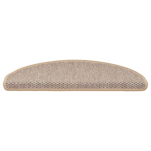 Selvklæbende trappemåtter 30 stk. 65 x 21 x 4 cm - lys beige